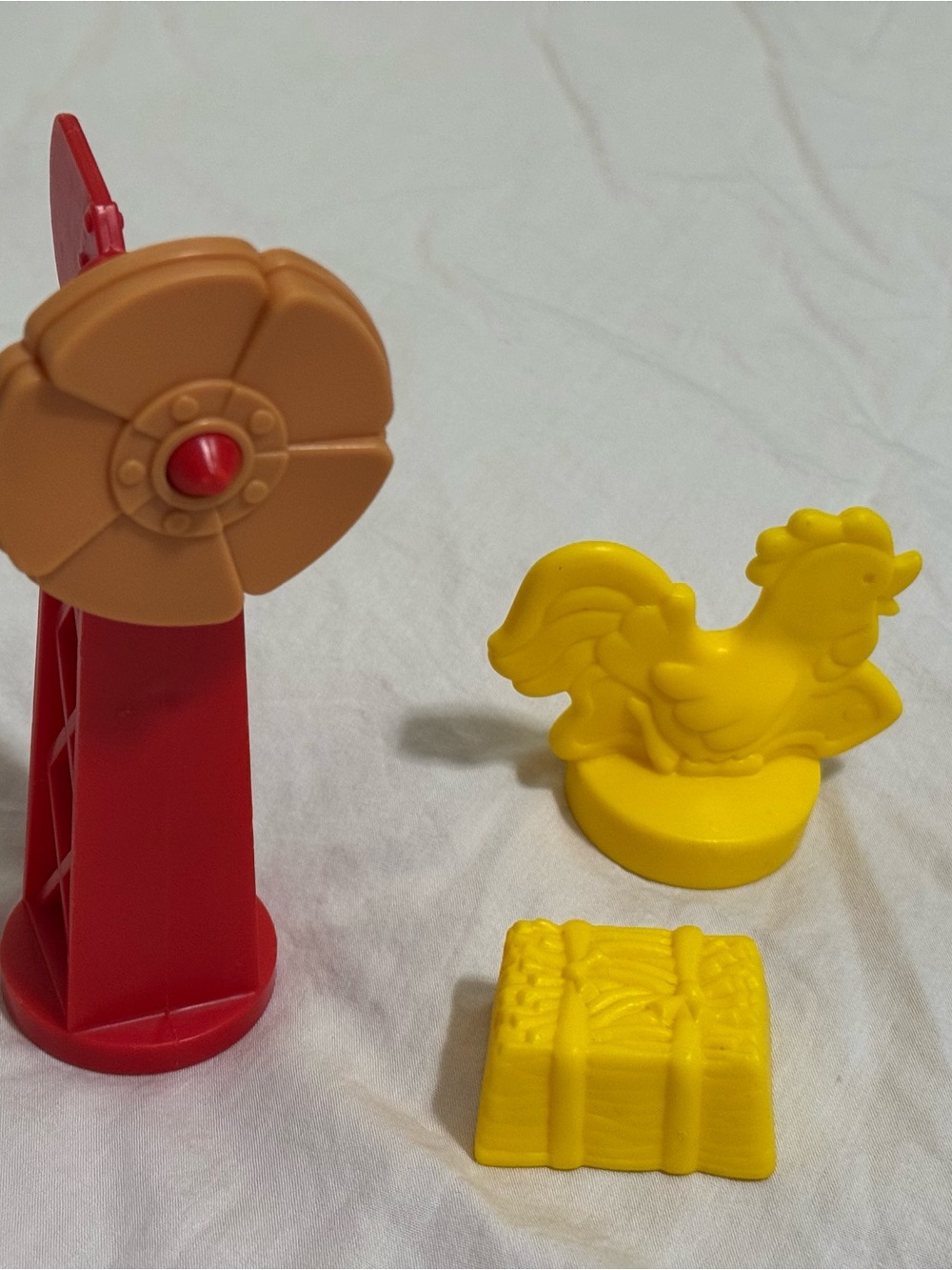 Little People Farm Playset Figures - Red Windmill with Yellow Rooster & Hay Bale